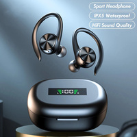 Wireless Bluetooth Headphones R200 Touch Control Earphones With Earhook TWS 9D Stereo Sound Earbuds For Sport  wireless earbuds