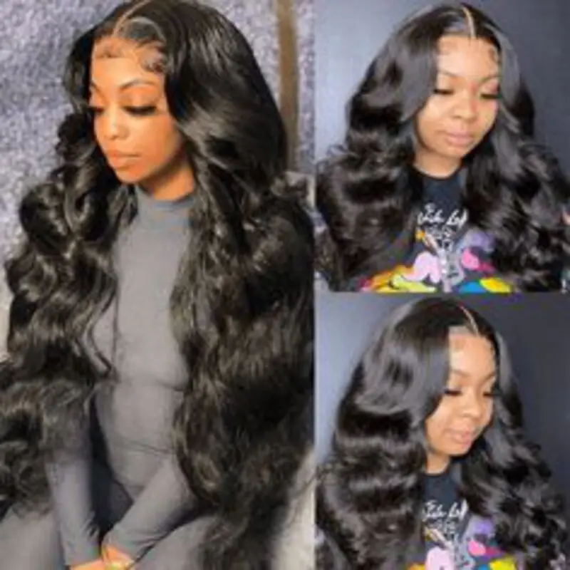 Glueless 250% Real HD Lace Closure Wigs 5X5 HD Closure Wig Body Wave Pre Plucked Human Hair Wigs For Women