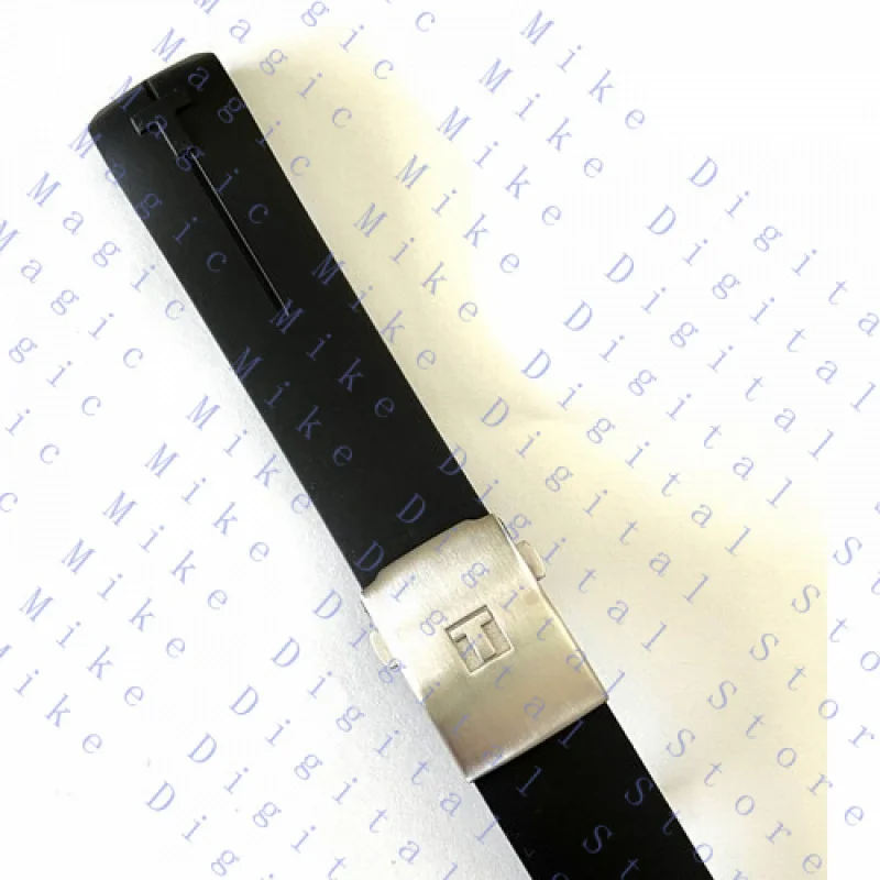 

UU FOR Tissot1853T-Touch Black Rubber Watch Band Strap Titaniu Clasp 21mm