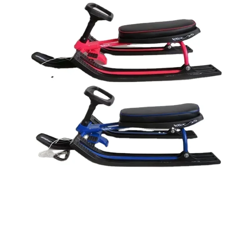

Hot sale traction function heavy duty kids adult ski car snowmobile with brakes for children winter sports fun