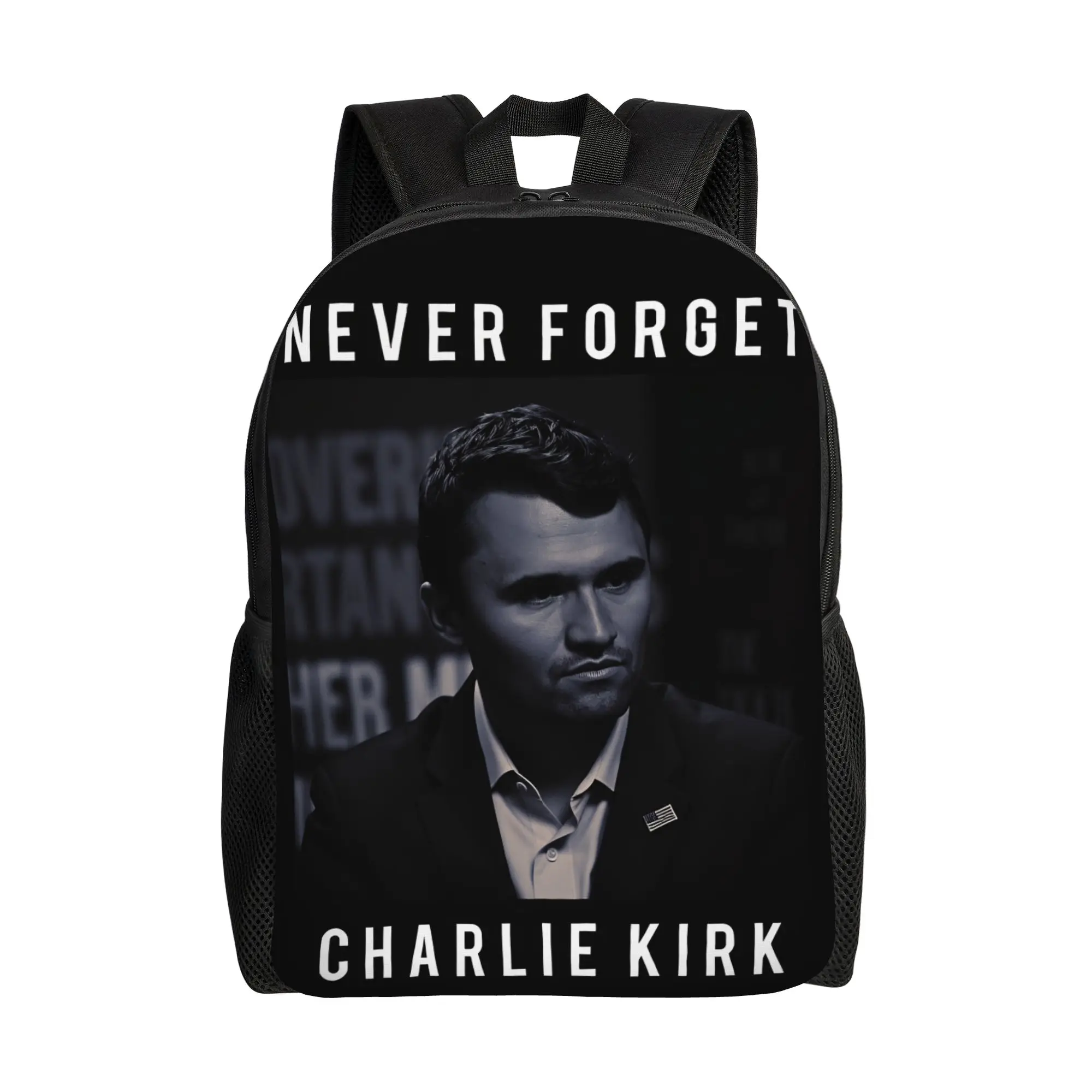 Rest in Peace Charlie Kirk Legends Backpack  Outdoor Backpacks Unisex Casual School Bags Design Large Rucksack
