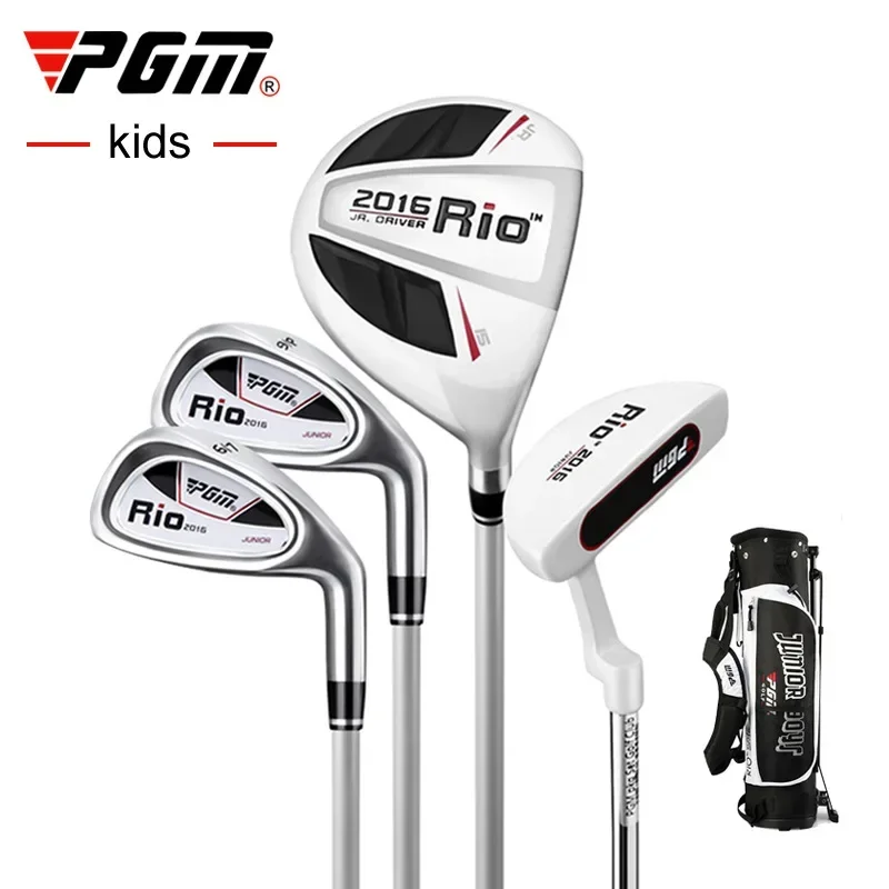 PGM 3-12 Age Boys Girls Kids Golf Club Full Sets Gift Children\'s Junior School Practice Learning Carbon Swing Putter Bag JRTG004