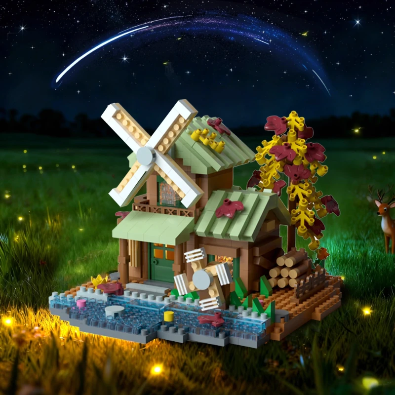 SEMBO شجرة البيت اللبنات الإبداعية اليدوية الرعوية منزل خشبي الجمعية لتقوم بها بنفسك نموذج سطح المكتب الحلي العصرية اللعب الهدايا #4