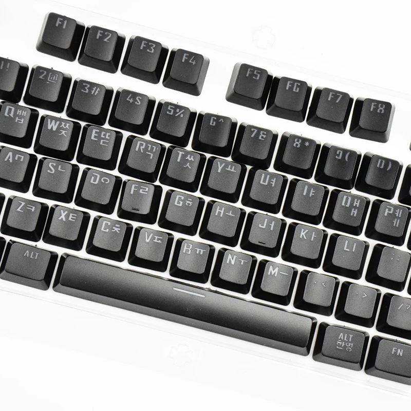 Korean Keycaps for Mechanical Keyboard Compatible with MX Switches Double Shot Support Led Lighting 한국어 키캡