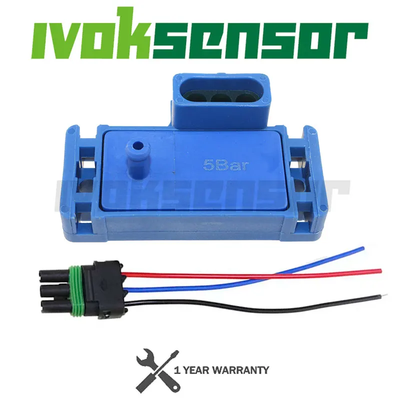 FOR G.M 5 BAR  5BAR MAP MANIFOLD PRESSURE SENSOR G.M D.ELPHI ACCEL DFI CHROME MSD TURBO