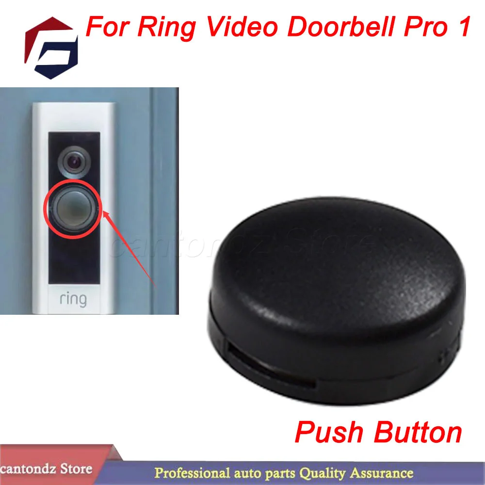 2PCS Push Button Replacement Injection Moulded Black For Ring Video Doorbell Pro 1 High Quality Replacement Part