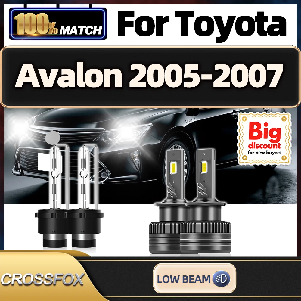 CROSSFOX 2 uds bombillas LED de xenón HID para faros Canbus sin Error mejora ampollas de faros de haz bajo para Toyota Avalon 2005 2006 2007