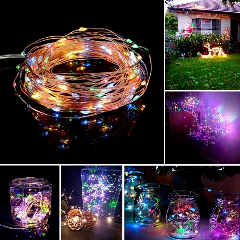 Imagem -05 - Painéis Solares ao ar Livre Power String Fairy Lights Led Branco Quente Impermeável Lâmpada de Guirlanda Luz de Natal Decoração de Jardim