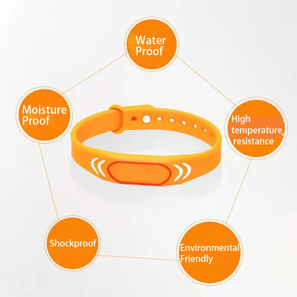 3/5pcs Smart Chip Rewritable Rfid T5577 Bracelet Wristband Id 125khz Copy Tag Em4305 Badge Clone Write Waterproof Token