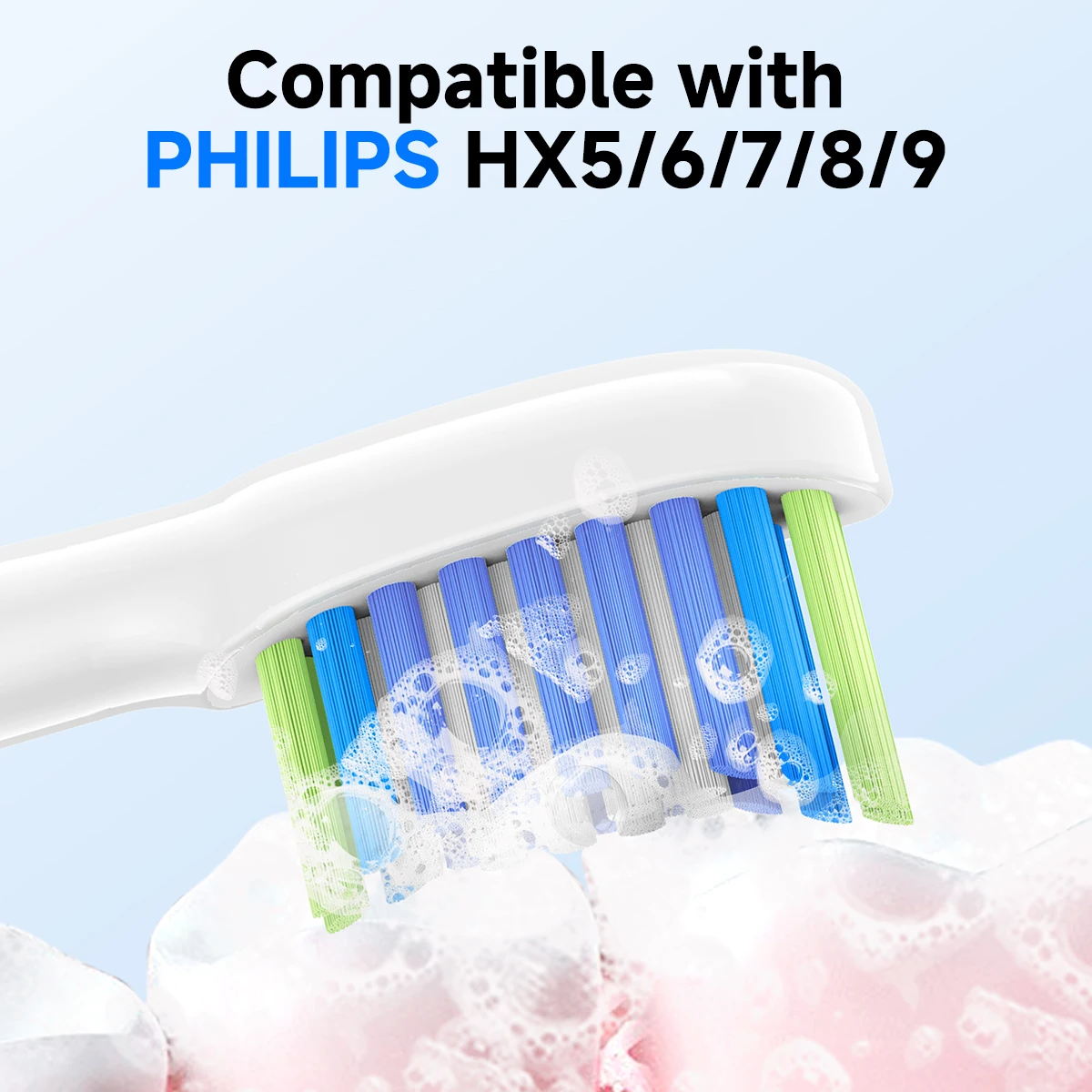 

4/8/12/16/20Pcs Replacement Toothbrush Heads Compatible with Philips Electric Toothbrush for EasyClean HealthyWhite