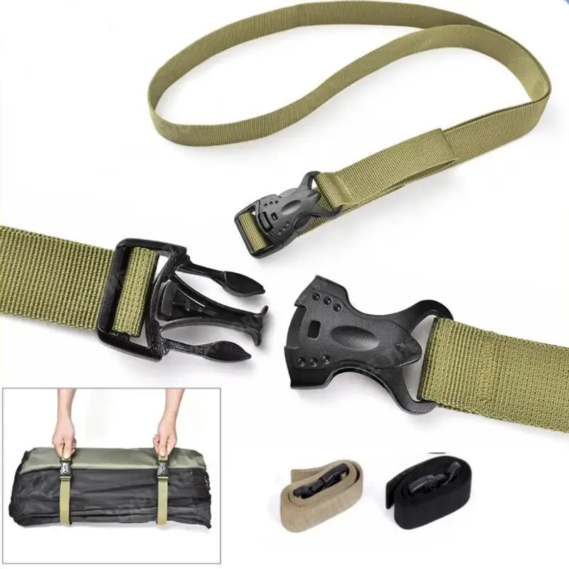 

Travel Tied Belt Durable Nylon Cargo Tie Down Luggage Lash Belt Strap Camping Hiking Cargo Storage Belt Buckle 129*2.5cm