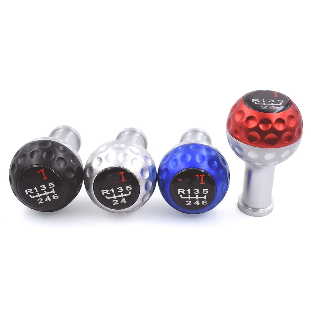 5 Speed/6 Speed Manual Gear Shift Knob Stick Head Knob Aluminum Shifter Head with 3 Adapter Hoses Universal for Car