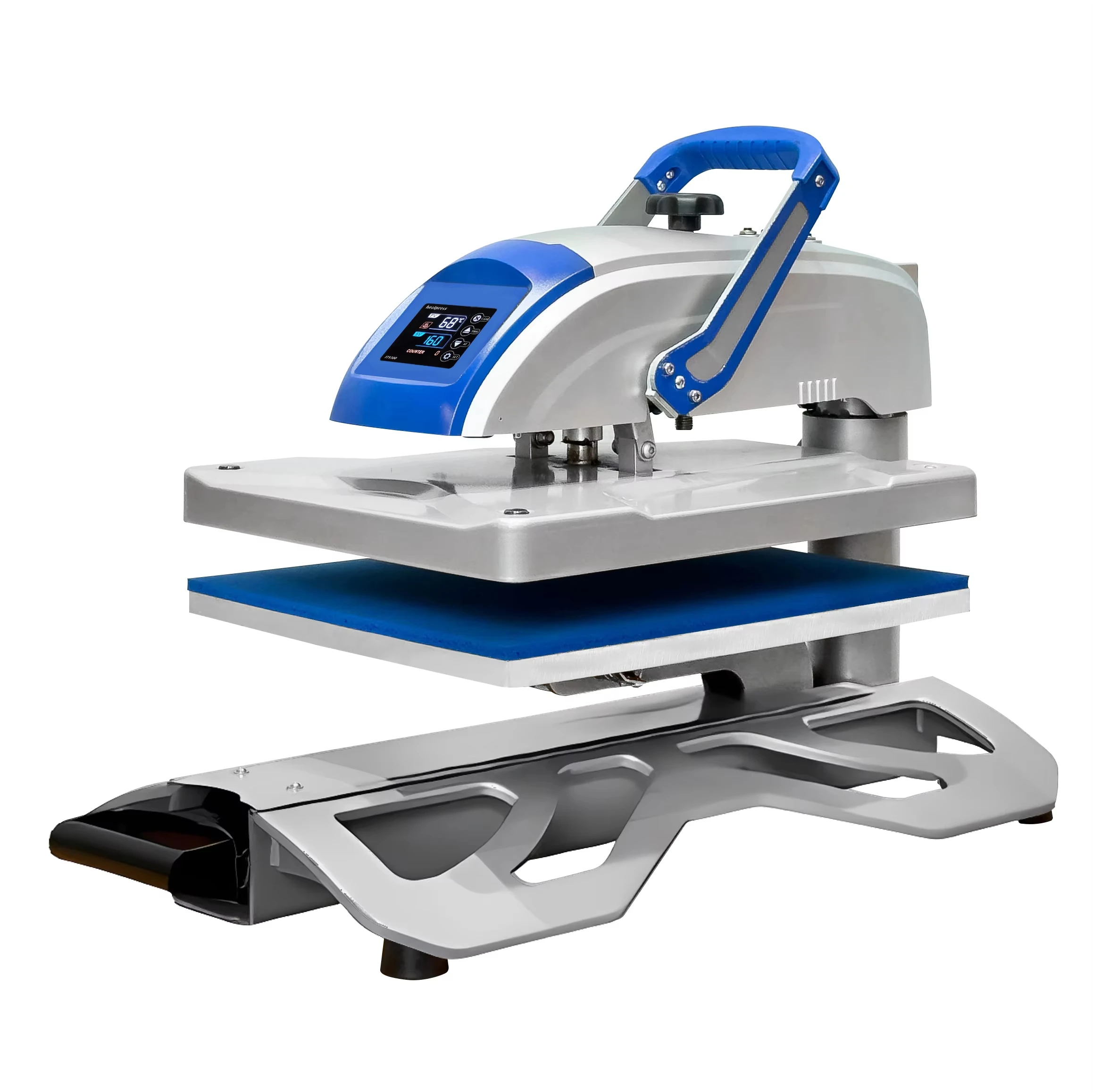 

HP3805N Manual Heat Press Swing/Drawer 16"x20" 1800W T-Shirt Transfer Machine With LCD & Safety Cap