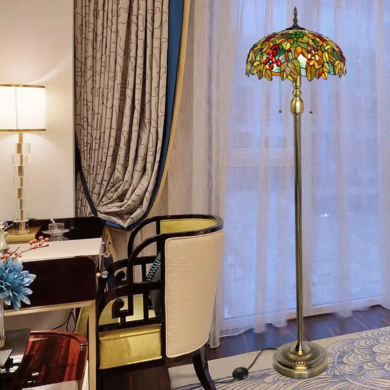 American Retro Led Floor Lamps For Home Decoration Living Room Sofas Bedside Hotels Restaurants Villas Vertical Floor Lamps
