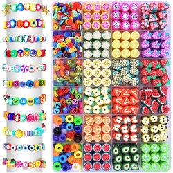 800pcs fruit series DIY polymer clay bracelet making set, 24 different patterns, is the best choice for gifts