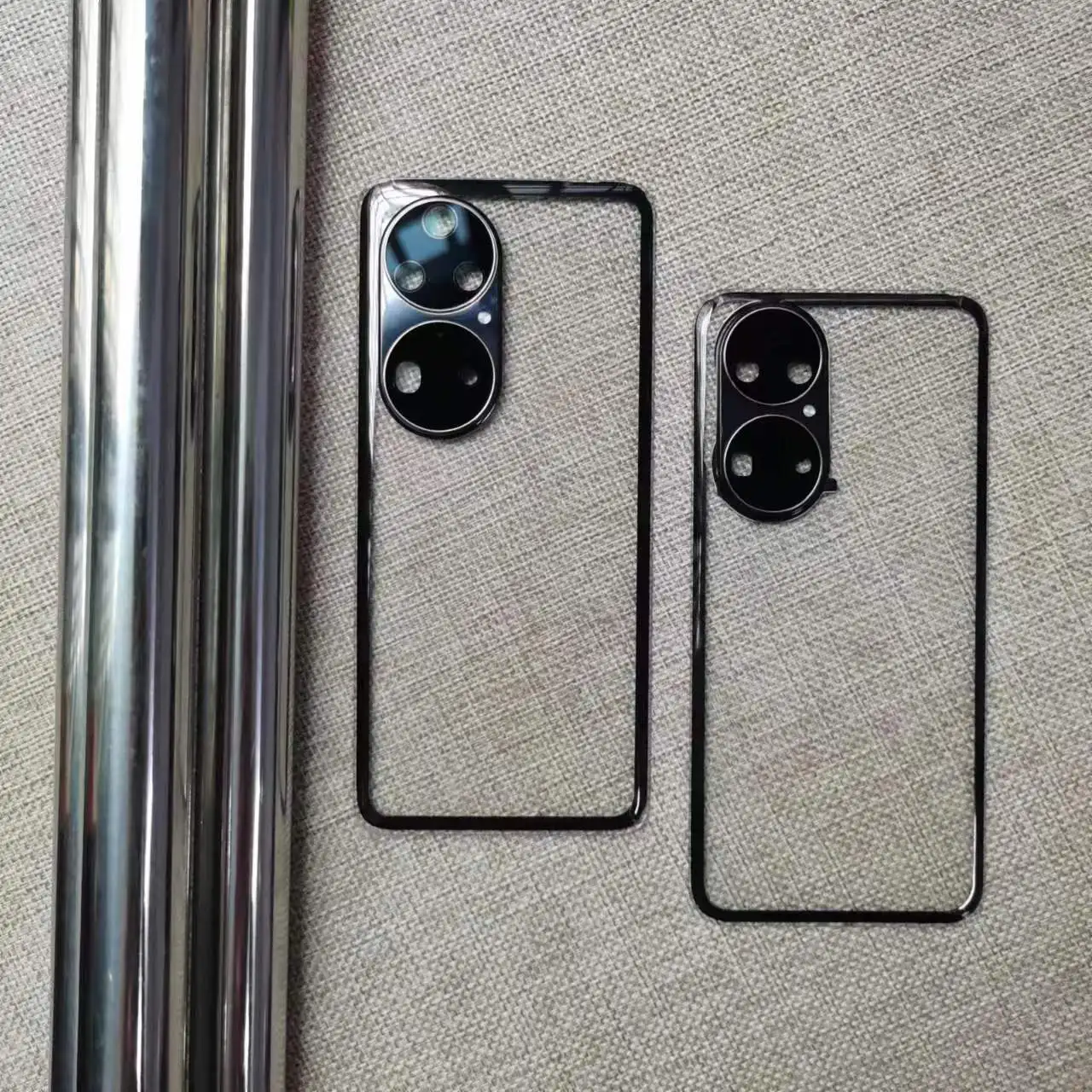 transparent Glass Back Cover For Huawei P50 Pro P50ProBack Battery Cover Door Rear Case Housing+Camera Frame