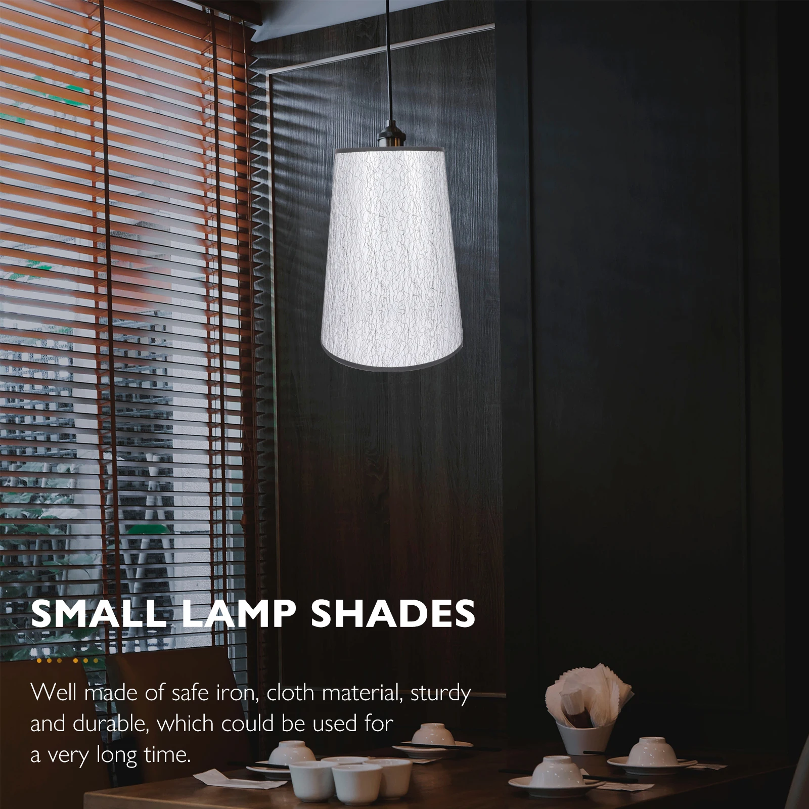

Small Lamp Shade Drum Barrel Lampshade Cloth Cover for Tabletop Desk Lamp Bedroom Home Study Indoor Light Cover