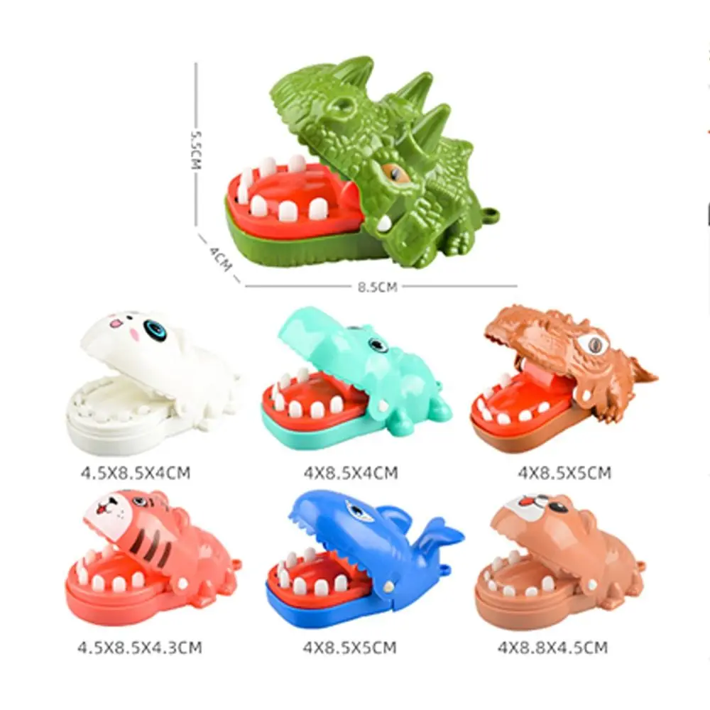 Divertente mini dinosauro morso dito giocattolo antistress morso di plastica giocattolo a mano dinosauro giocattolo di decompressione bambini bambini colore casuale