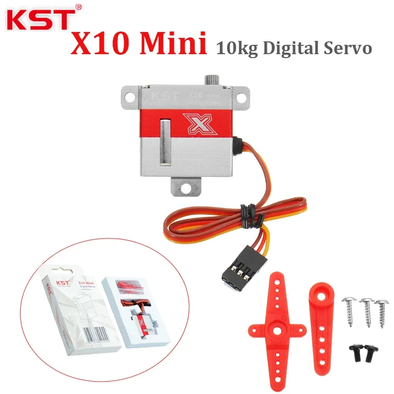 KST X10 Mini Torque 10kg Micro Digital Metal Gear Glider Servo Motor for Fixed Wing UAV Helicopter Airplane