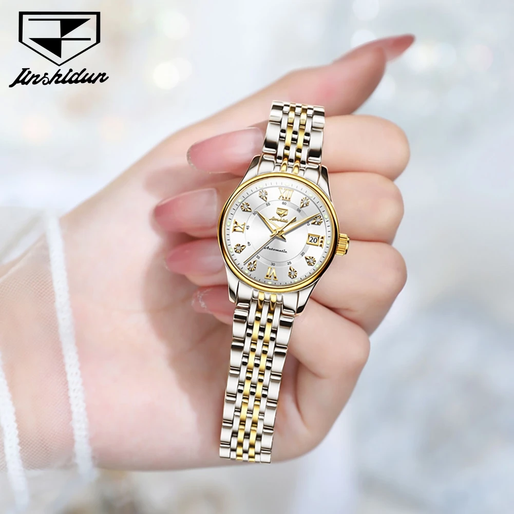 JSDUN Luxury Automatic Mechanical Women\'s Watch Elegant Fashion Lady Wrist Watch High Quality Waterproof Casual Watch for Women