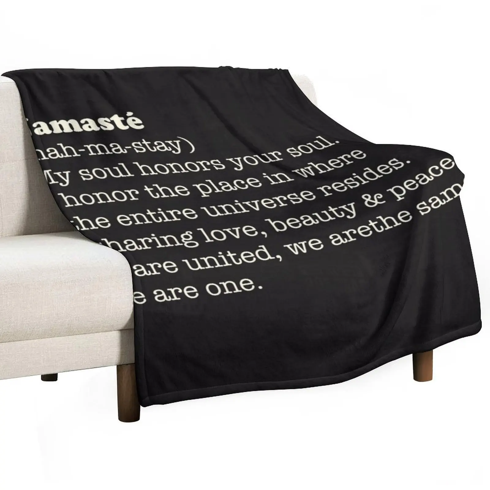 namaste black dictionary meaning bohemian chic vocabulary and spiritual quotes vintage Throw Blanket Luxury Summer Blankets