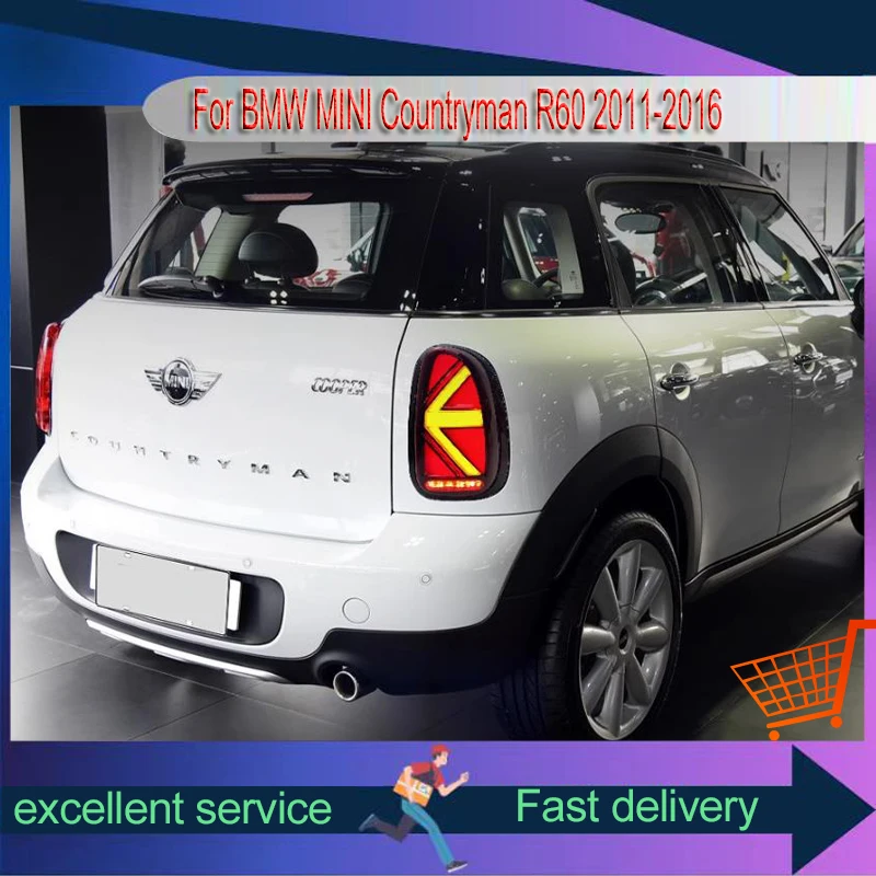 2 PCS Auto Lights For BMW MINI Countryman R60 2011-2016 Tail Lamp Modified DRL Taillight LED Horse Race Tool Car Accessories