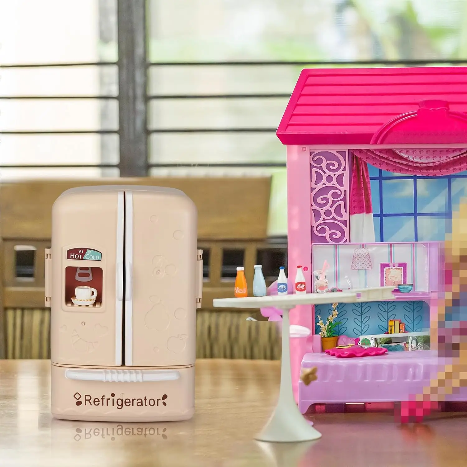 1:12 Mobili in miniatura Carrello della spesa Frigorifero Scaffale da cucina Mini Bevanda Dessert Cibo Casa delle bambole Cucina Giocattolo Modello Regalo nuovo