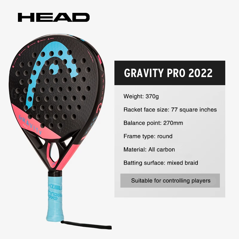 HEAD Beach Tennis Racket Full Carbon Fiber Rough Surface Outdoor Sports Racket For Men Women Adult Senior Player 2024 New