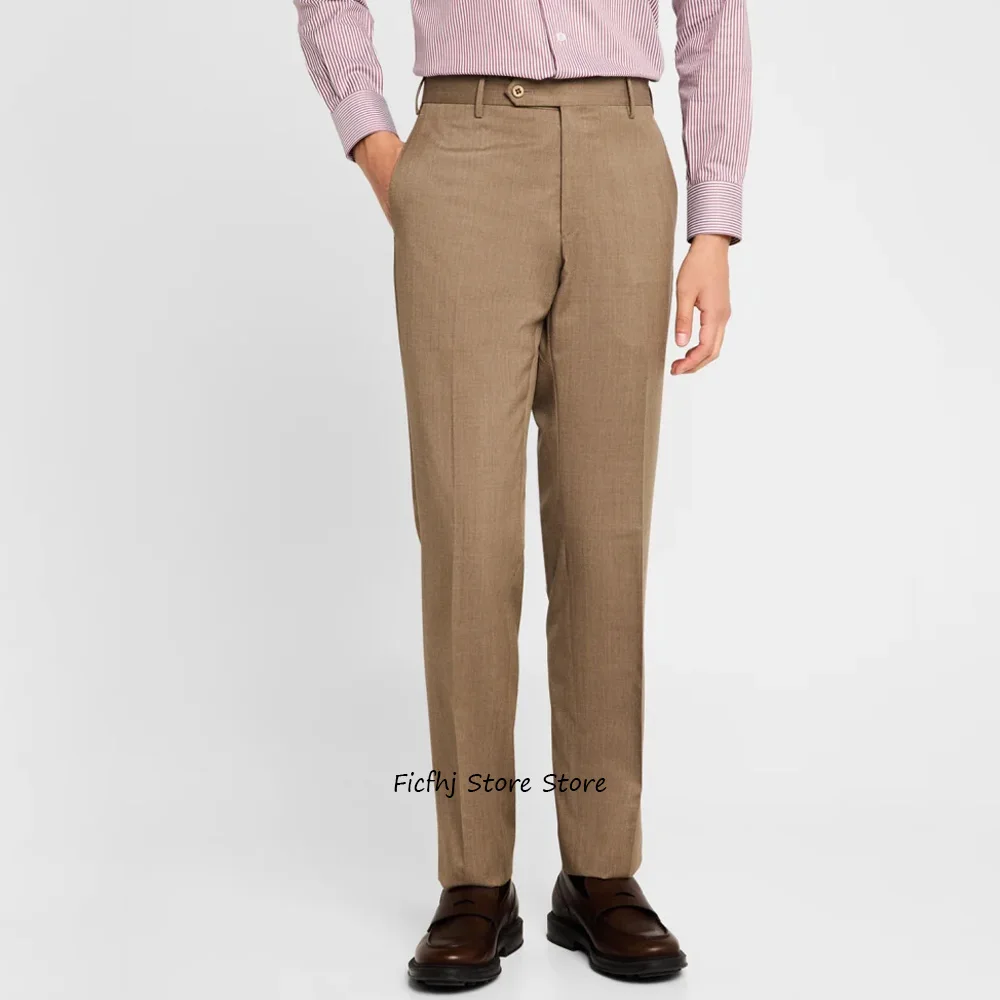 

Men's Trousers Work Pants for Man Solid Color Straight Leg Business Casual Polyester Fiber Trouser Tailoring Classic Clothing