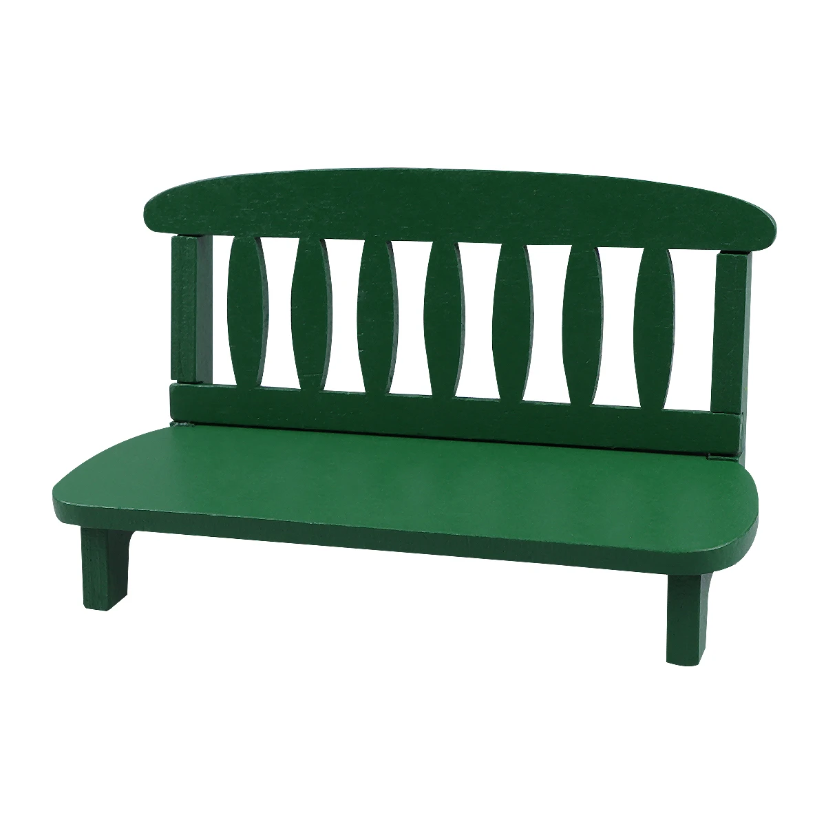 

1pc Vintage Wooden Settee Mini Chair Adorable Mini Wooden Settee Model Home Office Decor Photo Prop Ornament Green
