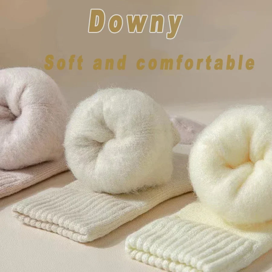 

6 Pairs Warm Winter Wool Socks,Women's Winter Fleece Socks,Thickened Warm Tube Autumn and Winter Super Thick Stockings