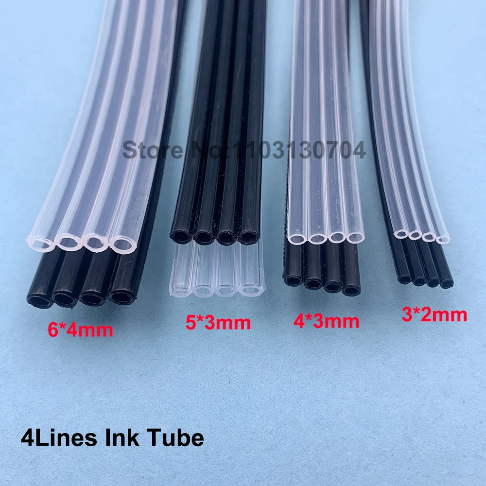 Tubo de tinta UV ecosolvente de 10 metros, 4 líneas, 4 vías para Epson DX4 DX5 DX7, tubo de cabeza para manguera de tinta de impresora Mimaki Mutoh Xuli Galaxy UV
