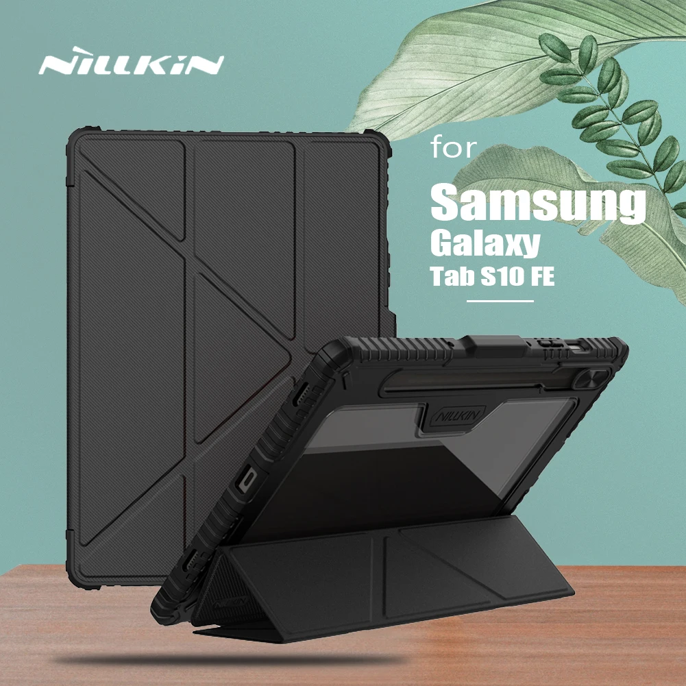 

NILLKIN для Samsung Galaxy Tab S10 FE 5G чехол-бампер слайд-камера чехол-книжка кожаный чехол с полной защитой подставки