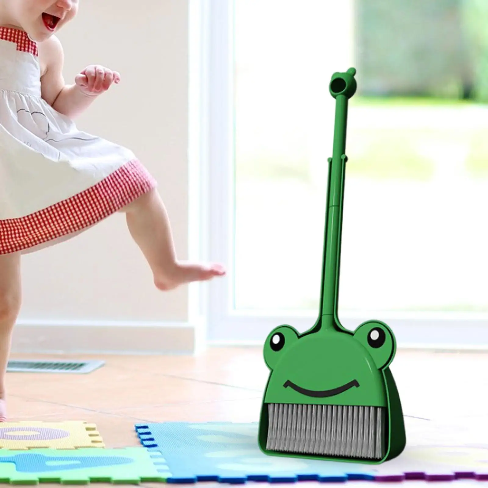 Kids Broom Set Mini Broom with Dustpan for Preschool Kindergarten Age 3-6