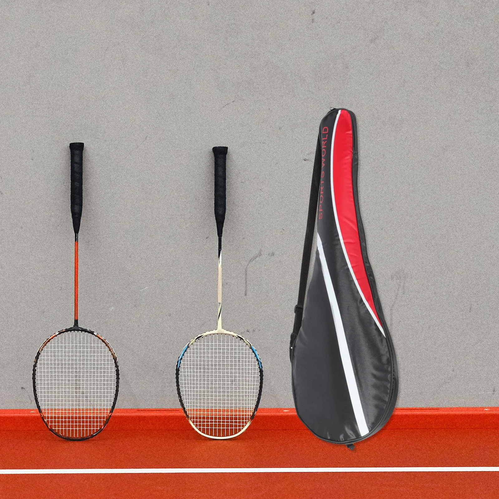

Oxford Cloth Badminton Racket Bag Portable Double Racket Zipper Storage Adjustable Strap Outdoor Use Badminton Bag