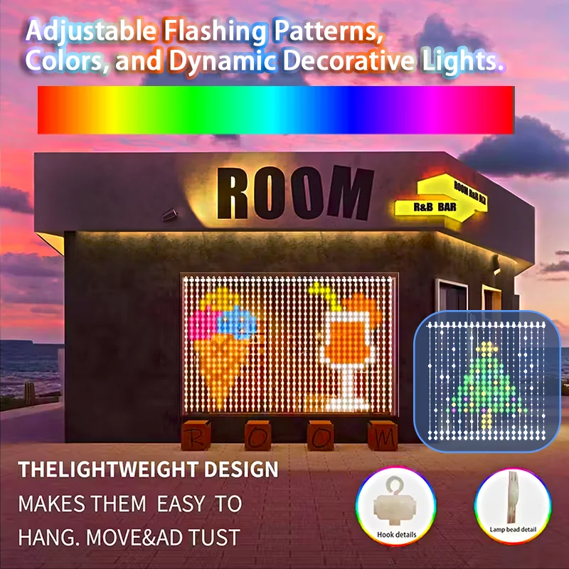LED الذكية نافذة سلسلة أضواء APP التحكم أضواء عيد الميلاد DIY بها بنفسك تخصيص أضواء الغلاف الجوي الطرف والزفاف ديكور L