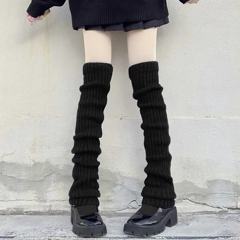 40/50/70cm Lolita Leg Warmers Women Long Socks Wool Knitted Foot Cover Arm Warmer Y2K Autumn Winter Socks Boot Cuffs Stockings - view 6