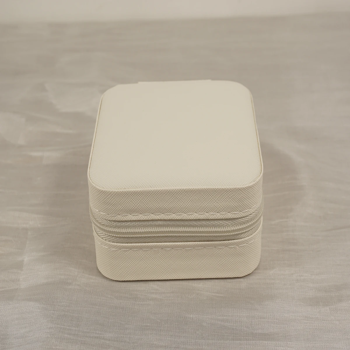 Mini caja de almacenamiento de joyas portátil, organizador de viaje, estuche de joyería, almacenamiento de cuero, pendientes, collar, anillo,