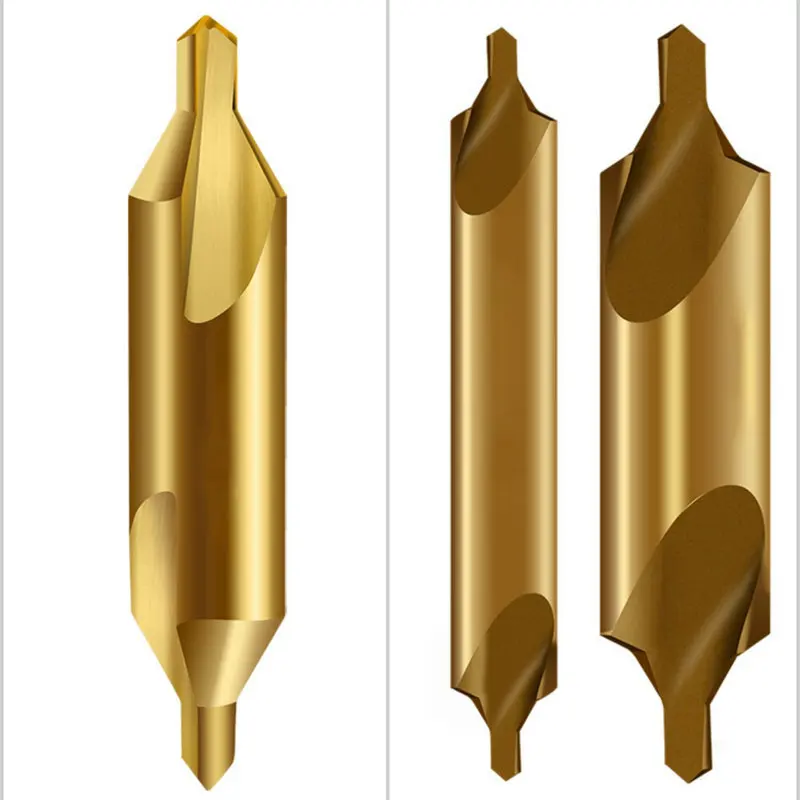 

M35 HSS Cobalt Center Drill Bit Metal Chamfering Cutter Spiral/Straight Double-Head Hole Drilling Tools for Stainless Steel Iron