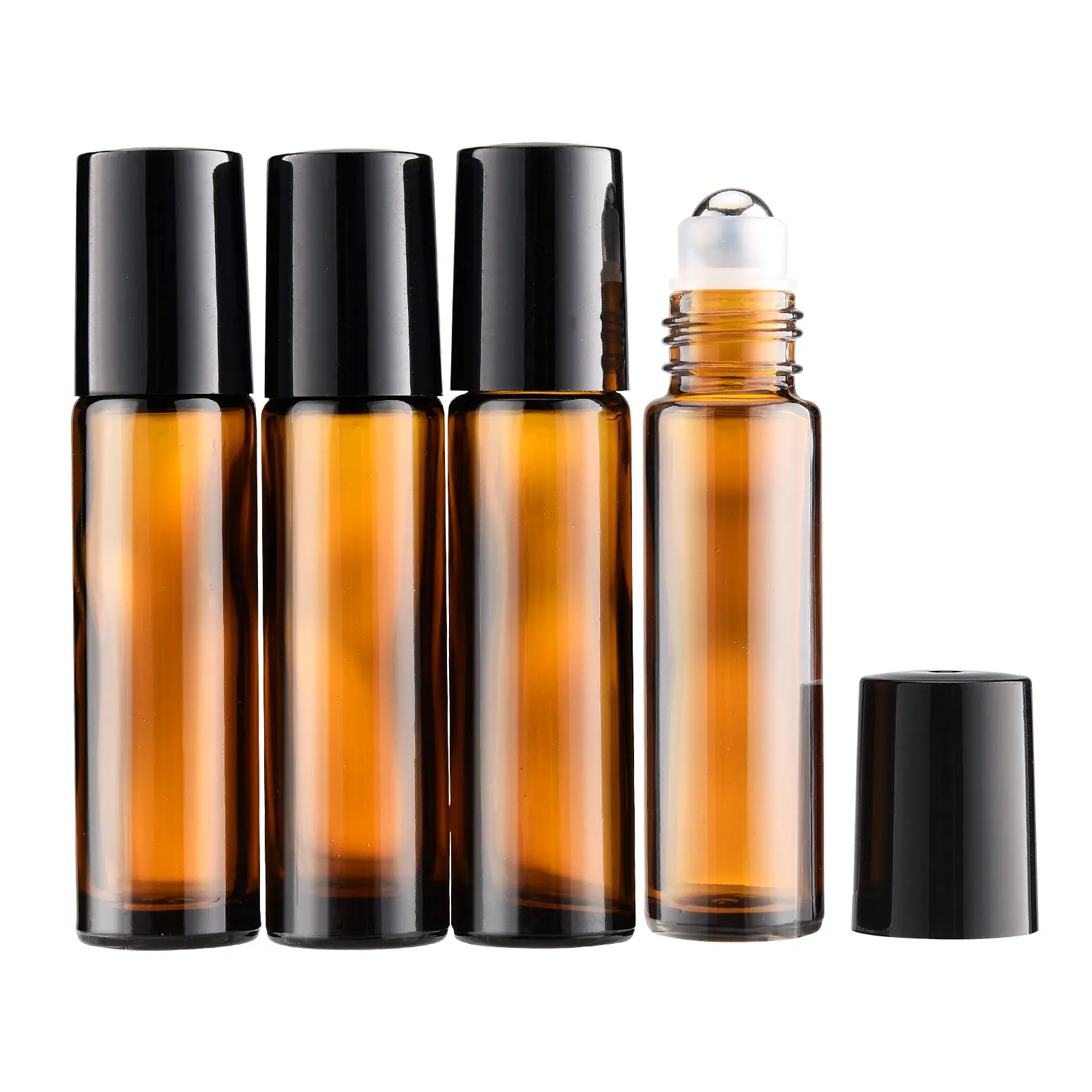 Roller Bottles Empty Roller Ball Bottles 10ml Empty Versatile Empty Roll On Bottles for Essential Oil Perfume Brown