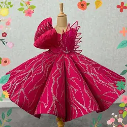 2024 Children's Catwalk Evening Gown Host's Performance Clothes Wedding Birthday Party Flower Girls Dress A3705