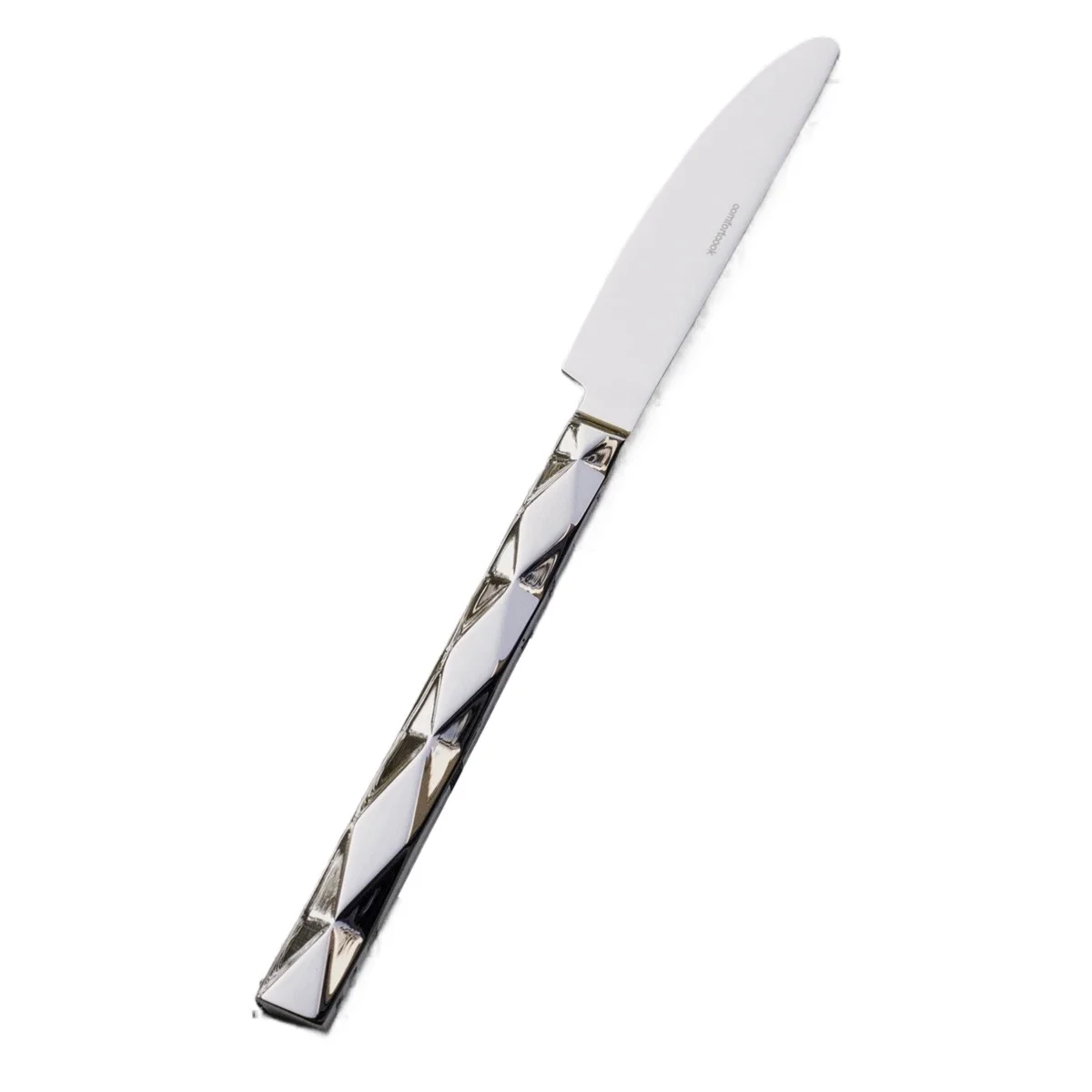 Stainless Steel Vintage Diamond Diamond Check Tableware Main Dish Spoon Spaghetti Fork Fruit Fork Spoon Western Tableware Set
