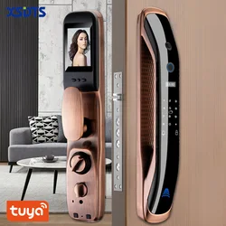 Tuya Smart Door Lock Camera Monitor, Senha de Impressão Digital Inteligente Biométrico, Chave Eletrônica, IC APP Desbloquear