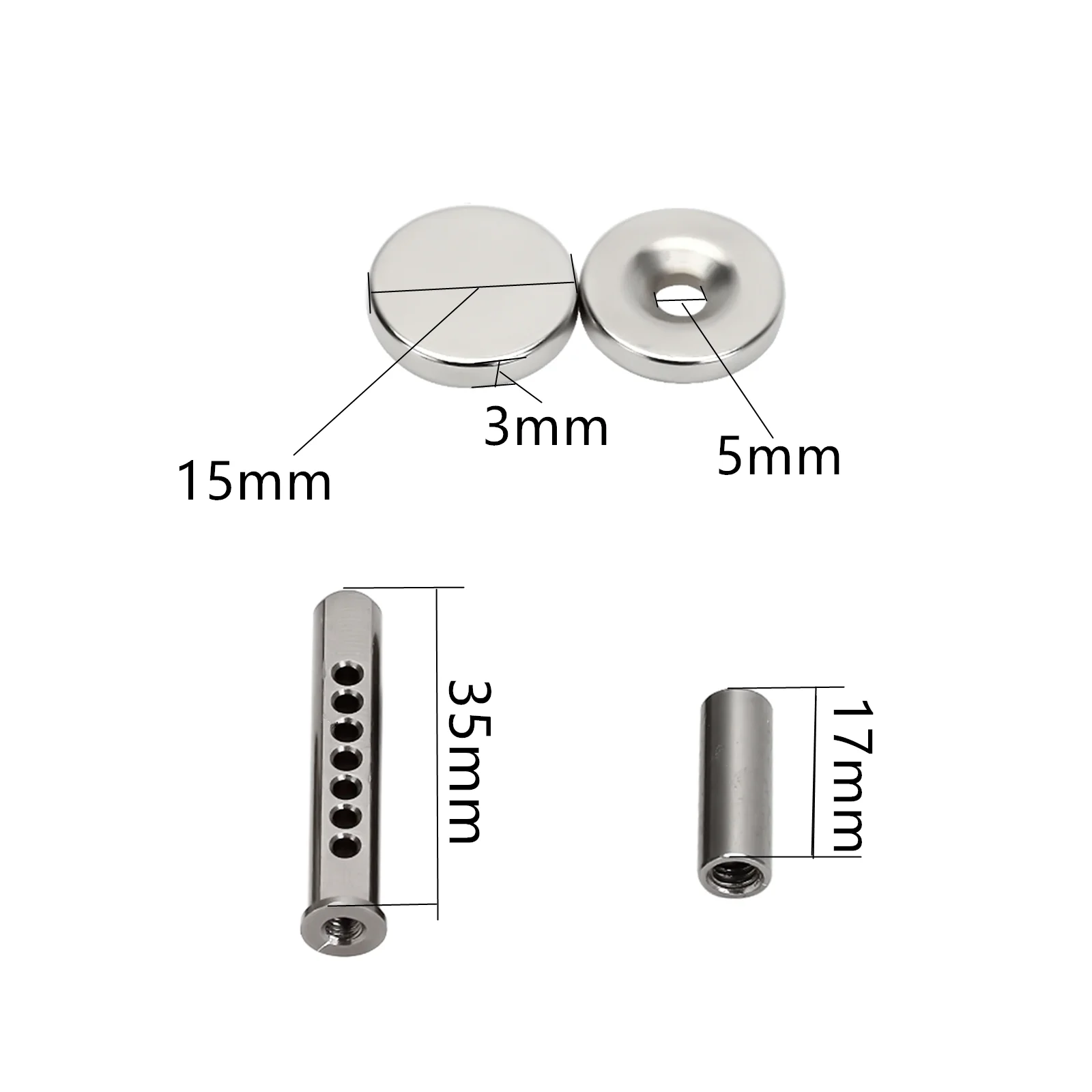 RCXAZ Metal Body Shell Post Mount with Magnet for 1/10 RC Crawler Car Axial SCX10 90046 Upgrade Parts