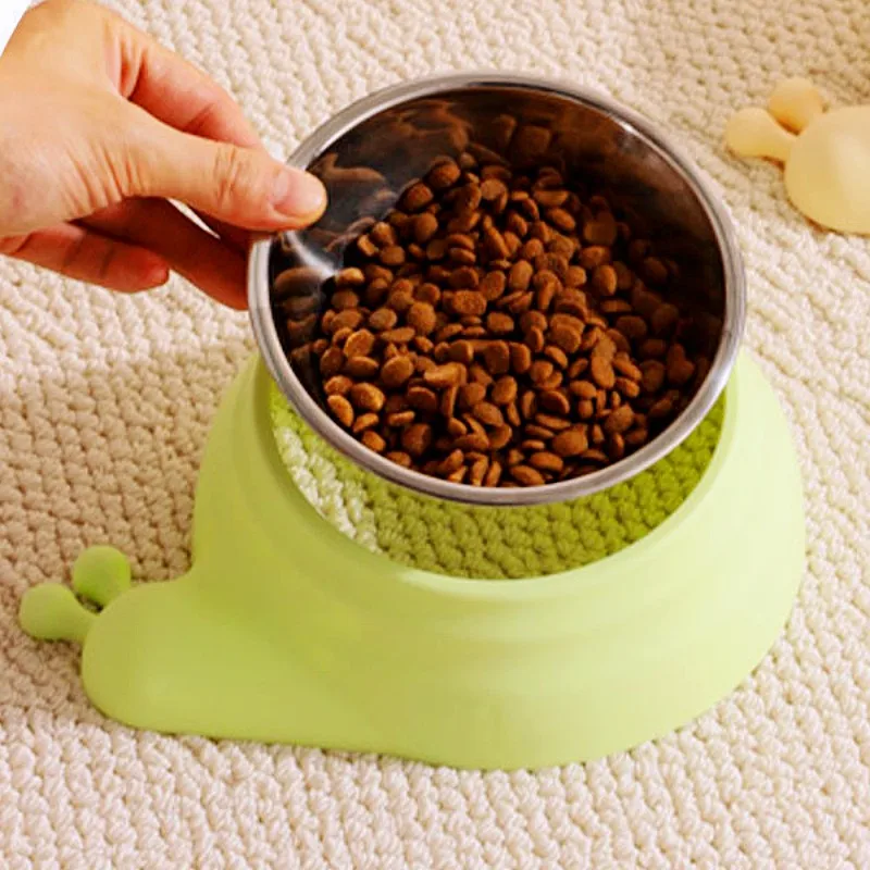 Dog Bowl Neck Protector Cat Food Bowl Cute Stainless Steel Bowls for Dog Feeding Non-slip Dogs Water Bowls Dogs Feeder Container