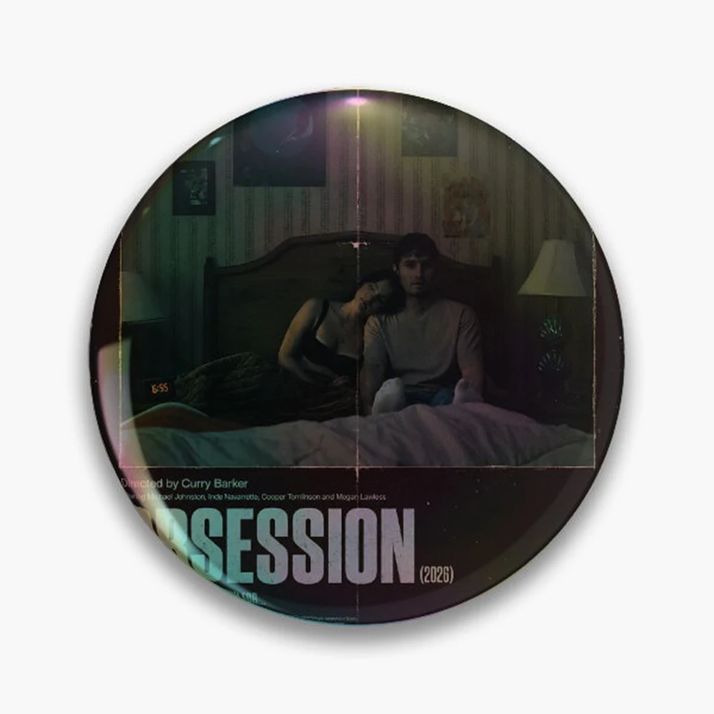 Obsession Movie Pin Holographic Star Heart Pin Brooches Laminated Button Fashion Accessory