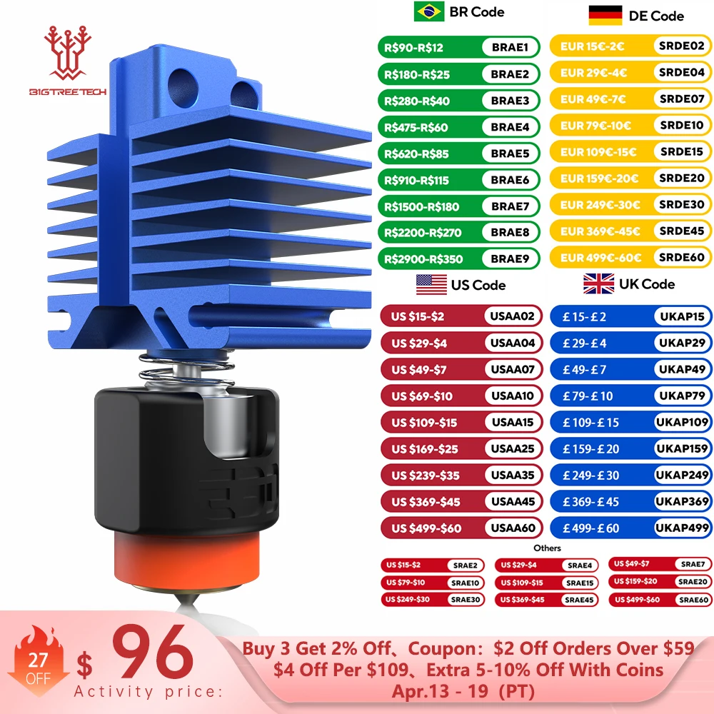 �y�Z�[�����zBIGTREETECH Panda Revo �z�b�g�G���h �v���O�A���h�v�����g �����E������ E3D Online Bontech�Ή� Bambu Lab P1P P1S BambuLab X1C X1E�p