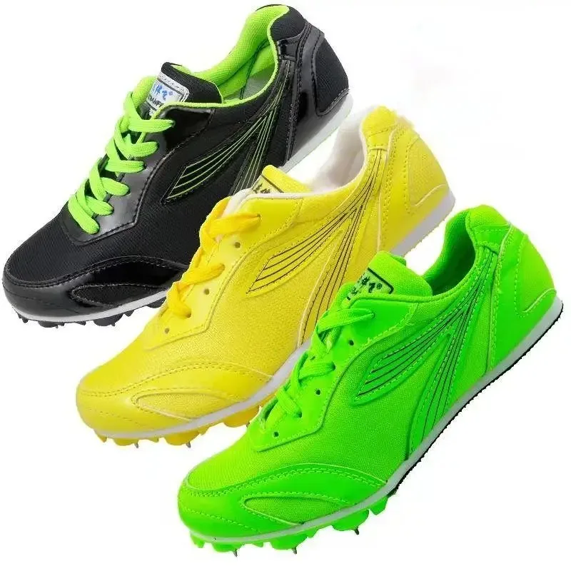 New Style Sprint Track Field Shoes Couples Track Training Shoes Breathable Non Slip Spikes Sneakers Comfortable Outdoor Sneakers