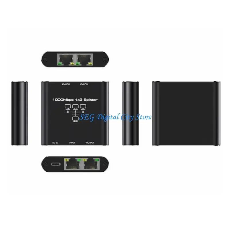 U75B 3 Porta Gigabit Networking Extender da 1000 Mbps Splitter per Internet veloce e stabile