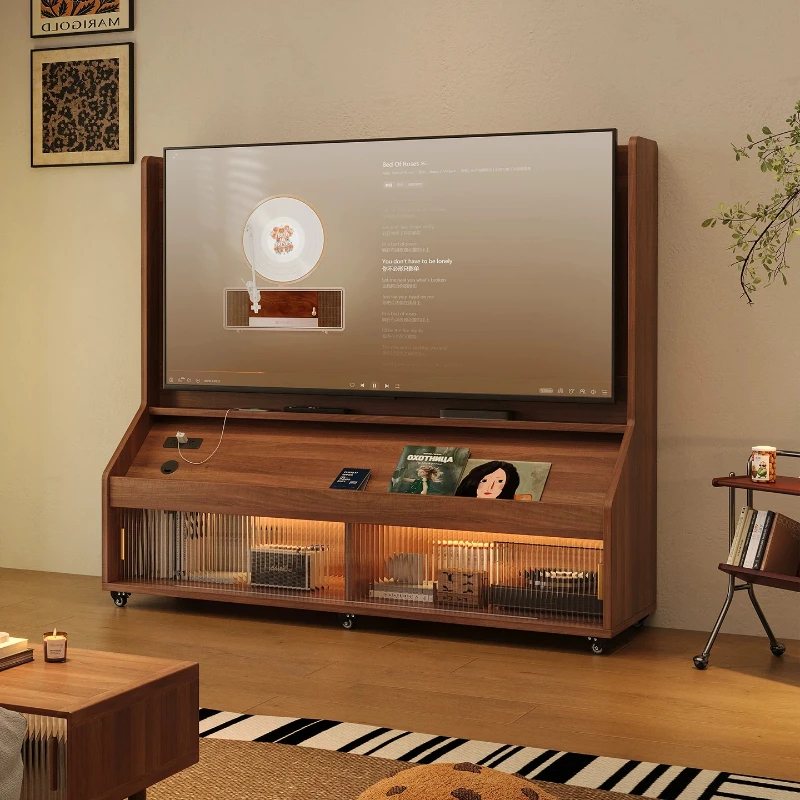 Design Wood Tv Stand Modren Decoration Shelves Hotel Living Room Tv Cabinet Monitor Entertainment Meuble Tele Home Furniture